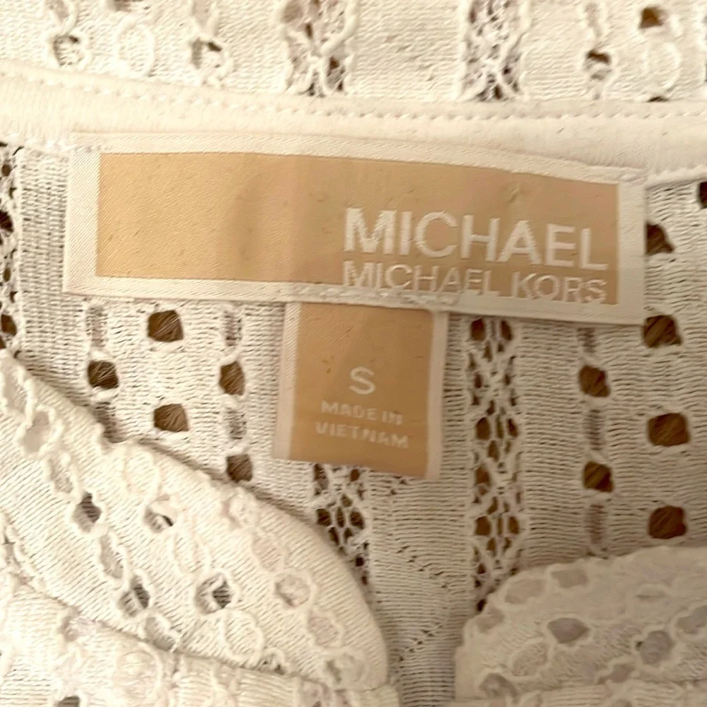 Michael Kors White Eyelet Top - Picture 2 of 5